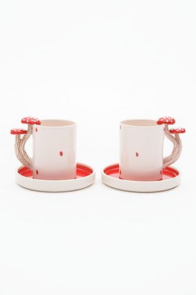 فنجان قهوه سفید 2 نفره Loomart - کد 782625949