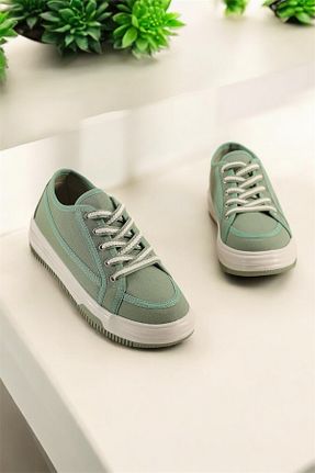 کفش اسنیکر سبز زنانه بند دار LANDSHOES - کد 882552827