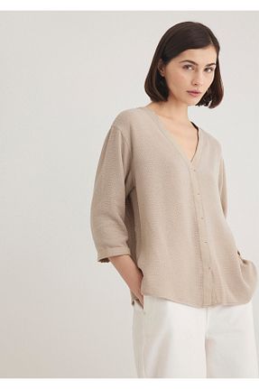 بلوز بژ زنانه ساده Mavi - کد 903166449