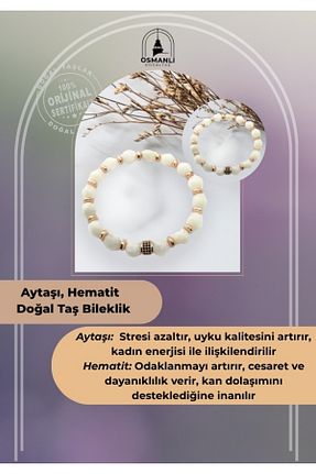 دستبند جواهر رنگی زنانه سنگ طبیعی OSMANLI DOĞAL TAŞ - کد 314112202