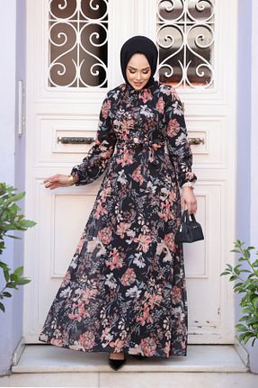 لباس حجاب مشکی زنانه رگولار Neva Style - کد 904086239