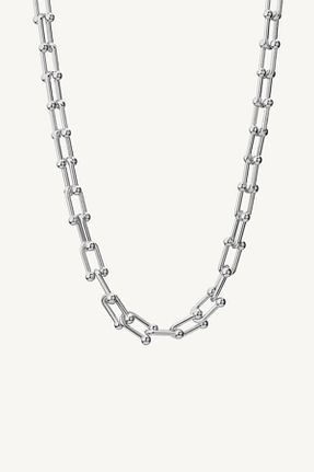 گردنبند جواهر بژ زنانه روکش نقره Stelart - کد 848605079