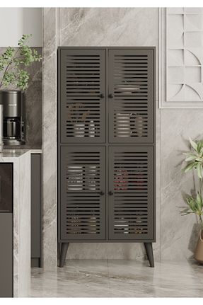 کابینت چند منظوره طوسی MDF enwood - کد 870903240