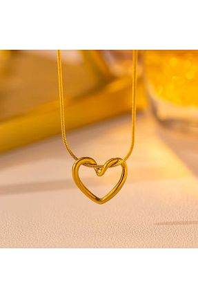 گردنبند استیل ( فولاد ) طلائی زنانه استیل ضد زنگ Siya Silver - کد 857903684