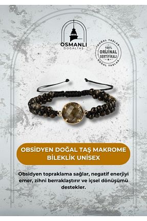 دستبند جواهر مشکی زنانه سنگ طبیعی OSMANLI DOĞAL TAŞ - کد 669893992