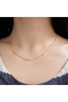 گردنبند استیل ( فولاد ) زرد زنانه استیل (فولاد) Siya Silver - کد 884485222