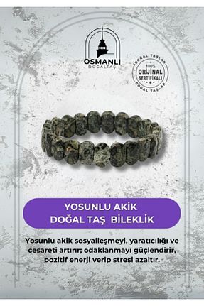 دستبند جواهر رنگی زنانه سنگ طبیعی OSMANLI DOĞAL TAŞ - کد 669894075