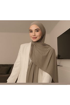 شال قهوه ای زنانه پنبه پلی استر modestoscarfs - کد 881432095