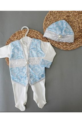 ست نوزادی آبی بچه گانه پنبه ای Cherub Baby - کد 572596047