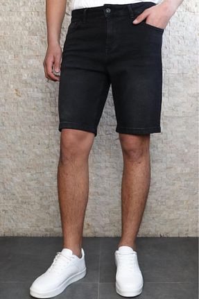شلوارک و برمودا مشکی مردانه اسلیم HLT JEANS - کد 99881317
