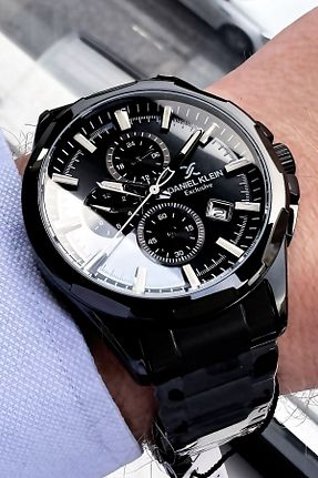 ساعت مچی مشکی مردانه 44 میلی متر Daniel Klein - کد 833166568