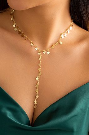 گردنبند جواهر طلائی زنانه فلزی New Obsessions - کد 683395763