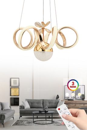 لوستر طلائی فلزی İstanbul Avize - کد 873283195