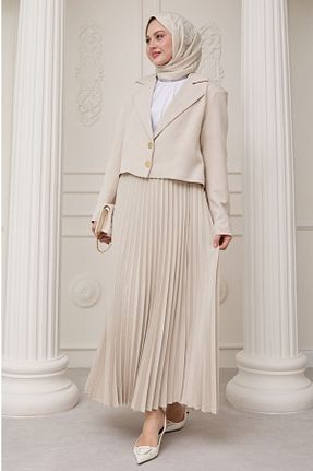 ست بالاتنه و پائین تنه حجاب طوسی زنانه رگولار InStyle - کد 929304205