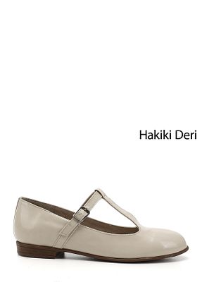 بابت بژ زنانه چرم خالص GÖNDERİ(R) - کد 839308850