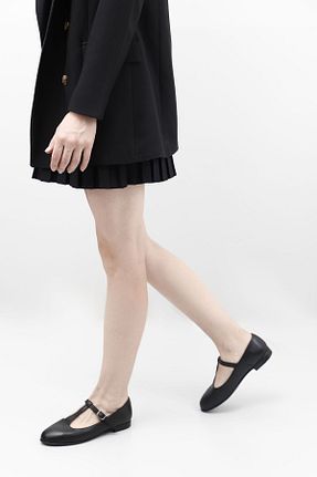 بابت مشکی زنانه چرم خالص GÖNDERİ(R) - کد 834168143