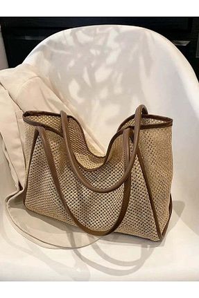 کیف دوشی قهوه ای زنانه حصیر HONEY BAG - کد 941262123