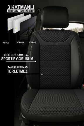 روکش صندلی خودرو طوسی GM-DESIGN - کد 317994712
