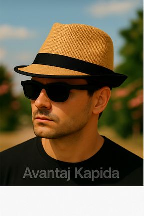 کلاه بژ زنانه حصیر Avantaj Kapıda - کد 937415513