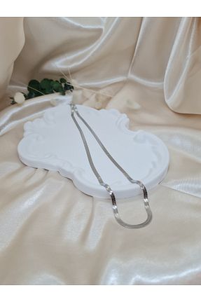 گردنبند استیل ( فولاد ) طوسی زنانه استیل (فولاد) ZEYM - کد 933341829