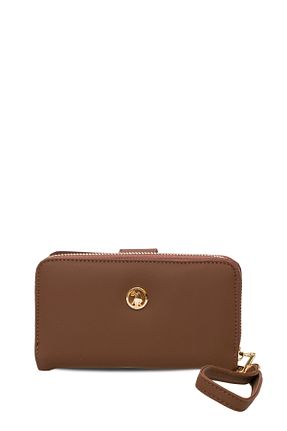 کیف پورتفوی و کلاچ قهوه ای زنانه چرم مصنوعی U.S. Polo Assn. - کد 938457781