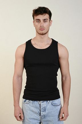 رکابی اسپرت مشکی مردانه لیکرا İLKCET MODA - کد 701385922