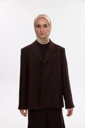 روسری قهوه ای پنبه پلی استر MİRSOY SCARF - کد 888367386