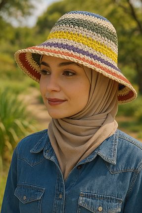 کلاه بژ زنانه حصیر Mavelle - کد 940937420