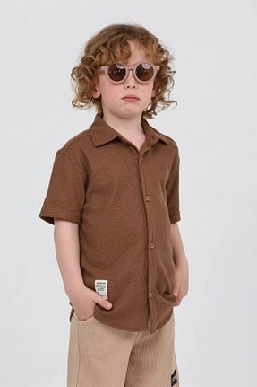 پیراهن قهوه ای بچه گانه رگولار Butik - کد 941004798