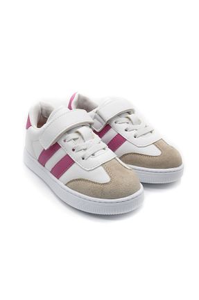 کفش اسنیکر صورتی بچه گانه چرم KU&PA SHOES - کد 941016015