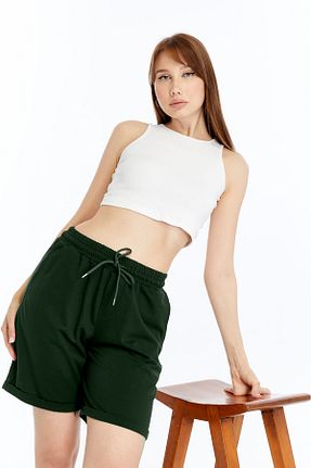 شلوارک و برمودا خاکی زنانه فاق بلند OXVİN - کد 940983269