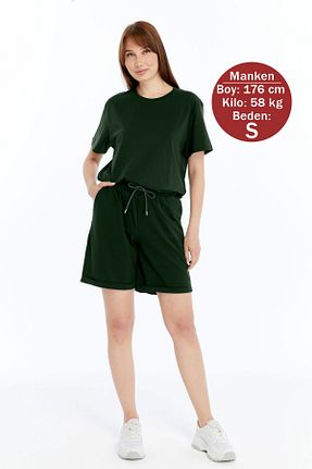 ست بالاتنه و پائین تنه خاکی زنانه بافتنی OXVİN - کد 940990913