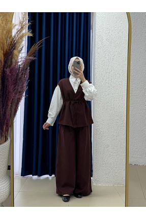 ست بالاتنه و پائین تنه حجاب رنگی زنانه رگولار MİHRA STORE - کد 941006240