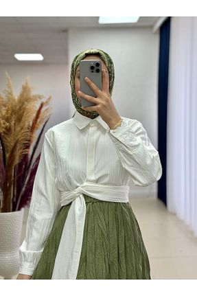 پیراهن حجاب رنگی زنانه اورسایز MİHRA STORE - کد 940998535