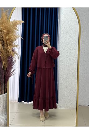 ست بالاتنه و پائین تنه حجاب رنگی زنانه اورسایز MİHRA STORE - کد 940993369