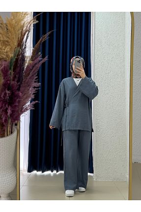 ست بالاتنه و پائین تنه حجاب رنگی زنانه اورسایز MİHRA STORE - کد 941005406