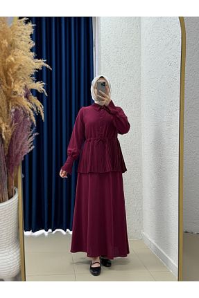 ست بالاتنه و پائین تنه حجاب رنگی زنانه رگولار MİHRA STORE - کد 941007127