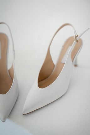 کفش مجلسی بژ زنانه پاشنه نازک Parponi - کد 941012406