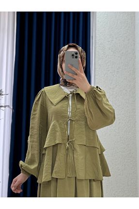 ست بالاتنه و پائین تنه حجاب رنگی زنانه اورسایز MİHRA STORE - کد 941007515