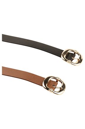 کمربند مشکی زنانه چرم مصنوعی Paçuli Moda - کد 941031091