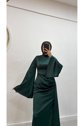 لباس مجلسی و فارغ التحصیلی سبز زنانه ساتن modadeywearst - کد 941039186