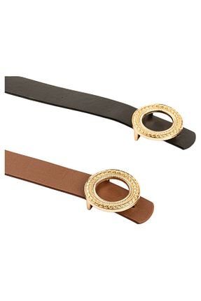 کمربند مشکی زنانه چرم مصنوعی Paçuli Moda - کد 941156507
