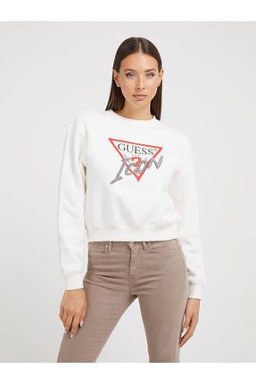 سوئیشرت بژ زنانه طرح دار Guess - کد 788015430