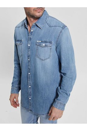 پیراهن سرمه ای مردانه اسلیم فیت Guess - کد 941151033
