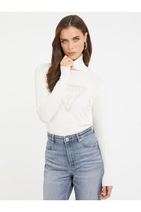 پلیور سفید زنانه طرح دار Guess - کد 941152678