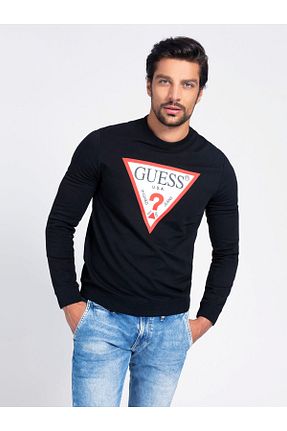 سوئیشرت مشکی مردانه طرح دار Guess - کد 68097918