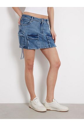 دامن آبی زنانه پارچه Guess - کد 841945249