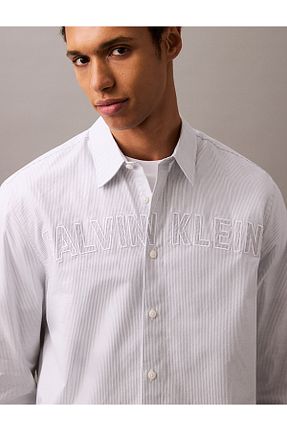 پیراهن طوسی مردانه Relaxed Calvin Klein - کد 941262488
