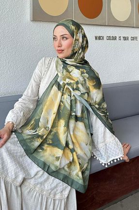 شال خاکی زنانه پنبه ای lamelif - کد 941182866