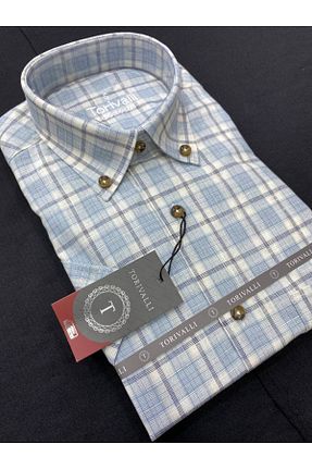 پیراهن آبی مردانه ریلکس فیت Torivalli Collection - کد 941244319